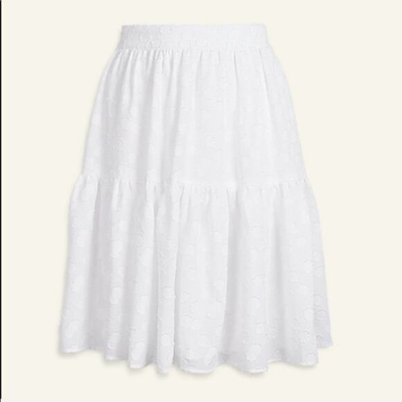 Ann Taylor White Flower Clip Full Skirt - Picture 8 of 8
